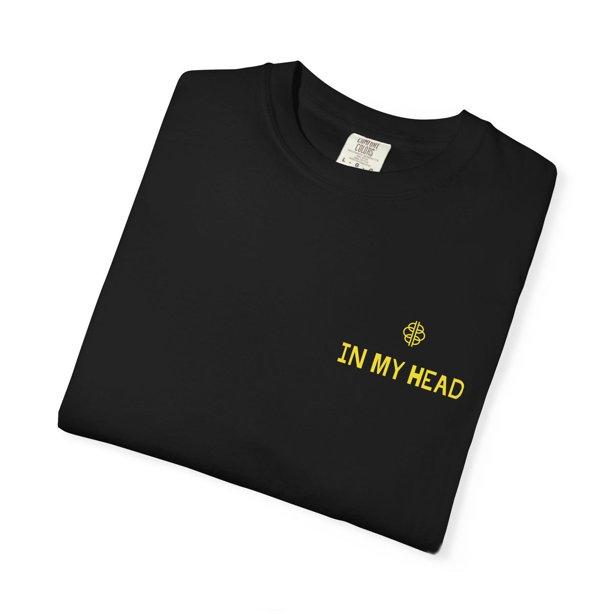 "In My Head" Tee | Abstract Ripple Design, Black Graphic Tee