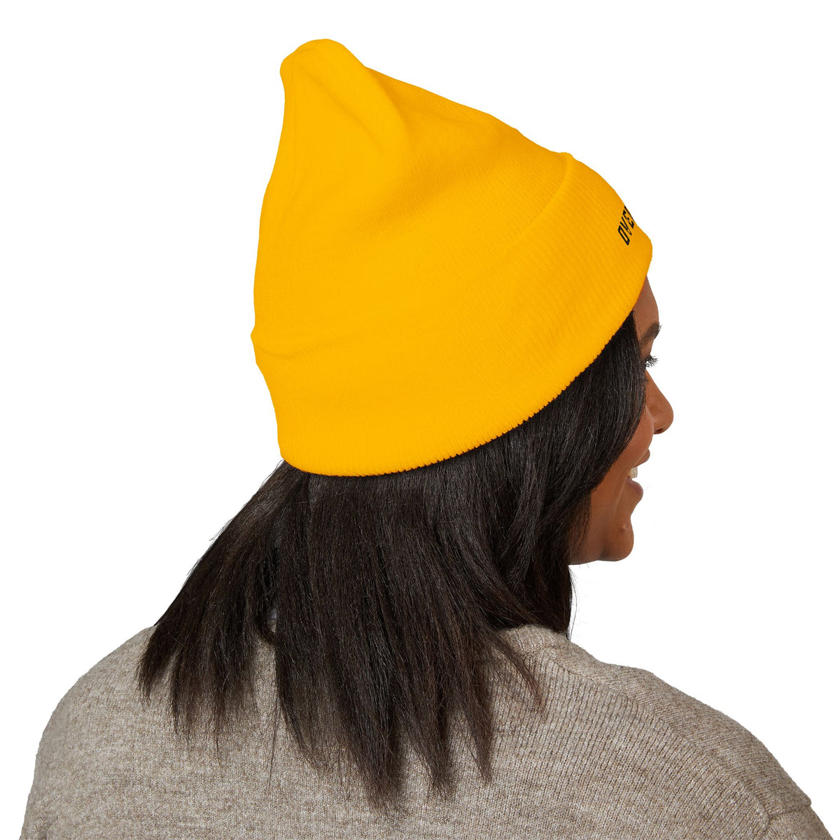 Overthinking | Light Colored, Classic Cuffed Beanie (Embroidery)