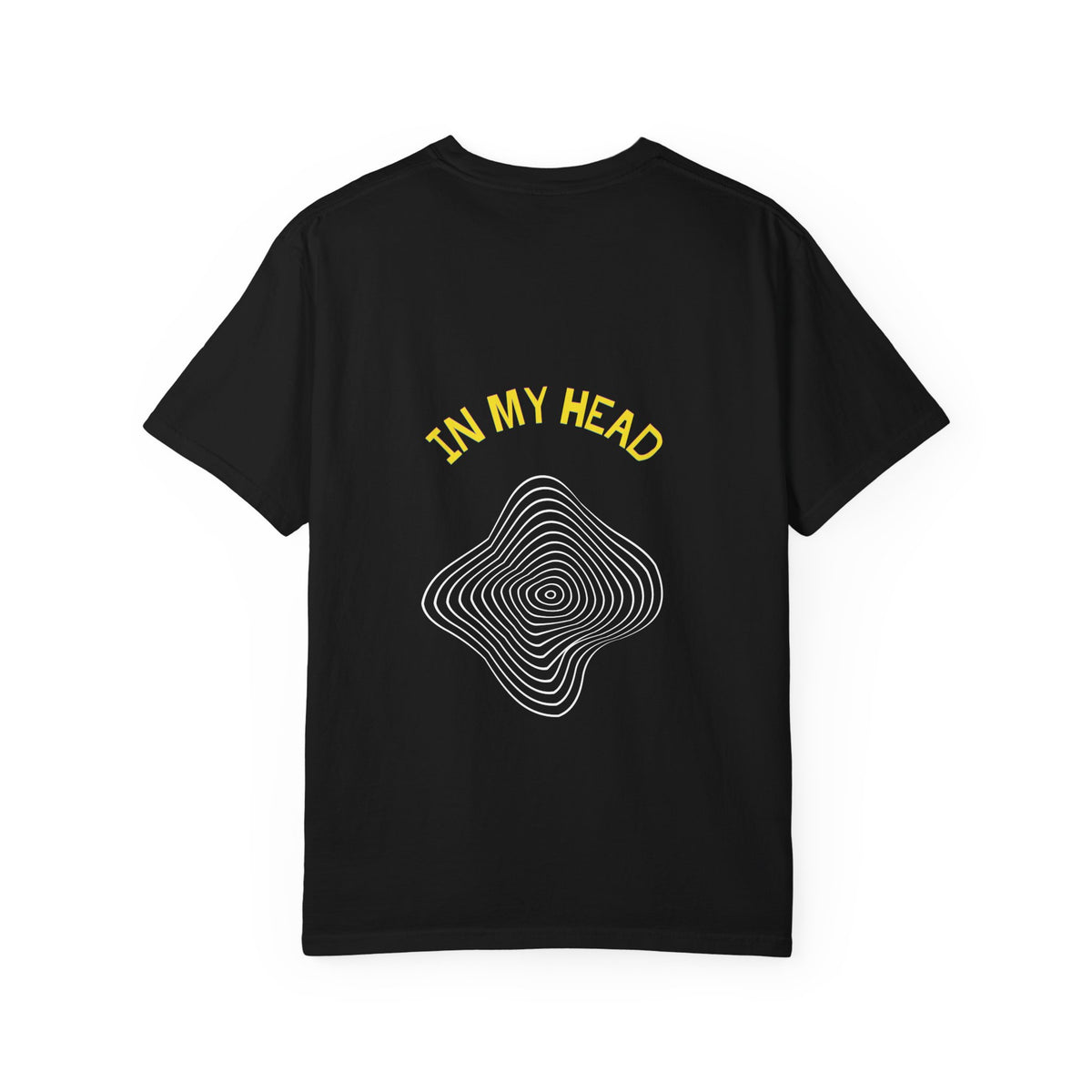 "In My Head" Tee | Abstract Ripple Design, Black Graphic Tee