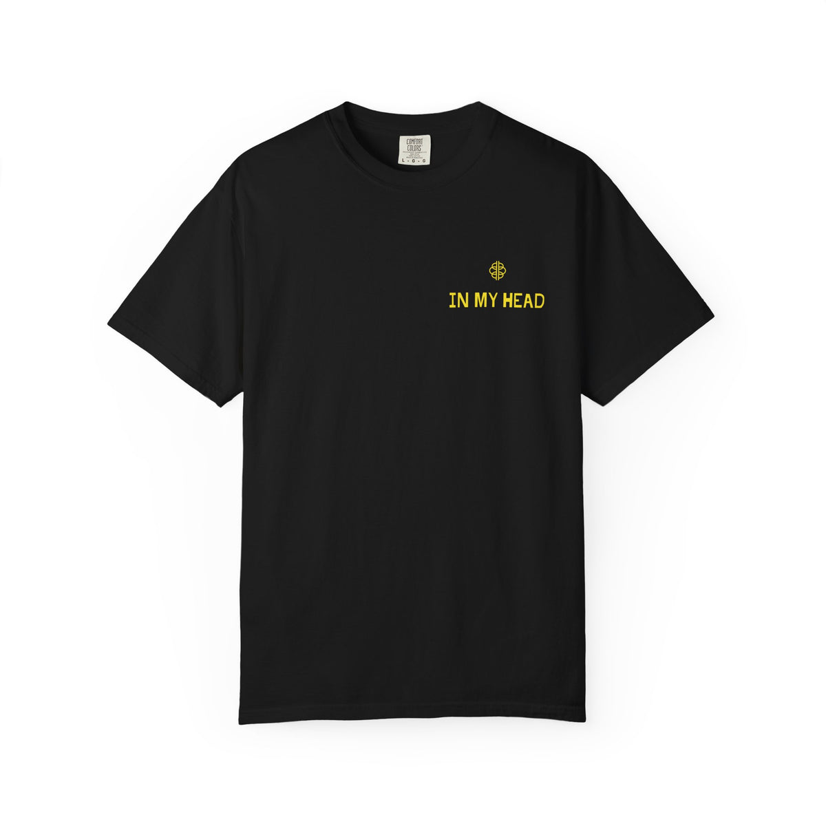 "In My Head" Tee | Abstract Ripple Design, Black Graphic Tee